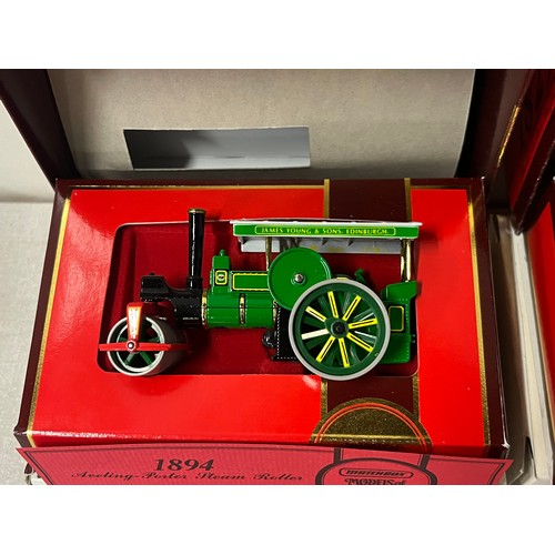 106 - 2 x boxed Matchbox models - 1894 Aveling/porta steam roller and 1829 Stephenson's rockets with certi... 