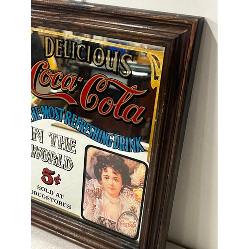 31 - Vintage Coco- Cola advertising mirror 12.5