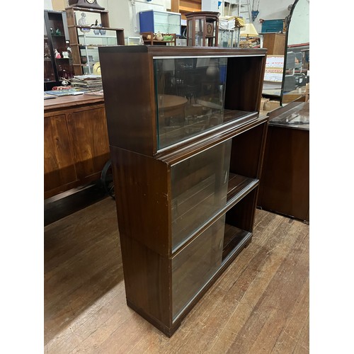 53 - Vintage glazed sectional bookcase by Minty of Oxford.