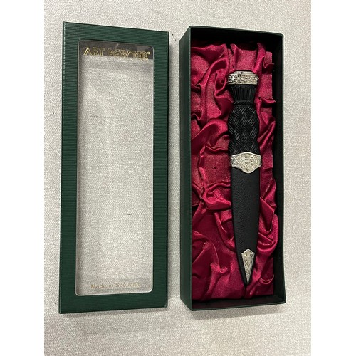 110 - Boxed Art Pewter Sgian Dubh.