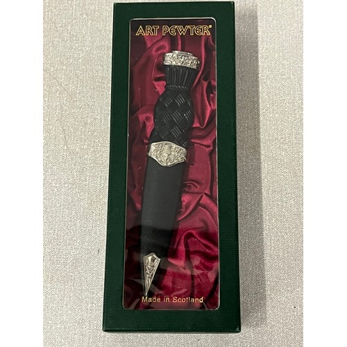 110 - Boxed Art Pewter Sgian Dubh.