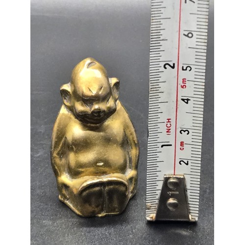 73 - Rare Antique brass Billiken/Florence Pretz vesta case stamped 
U.S.P - Oct.6.08 - D.R.G.M