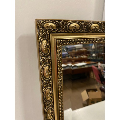 332 - Large English made gilt framed, beveled edged mirror - Model Pompeii 36.5