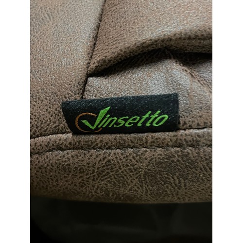 473 - New & boxed suede/ leather office chair by Vinsetto