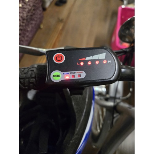 175 - Nearly new Assist step-thru electric hybrid bike, in perfect working order, battery & charger includ... 