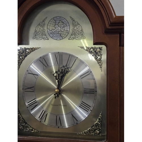 485 - Selection of clocks to include Tempus fugit Churchill Westminster wall clock, Junghans brass clock &... 