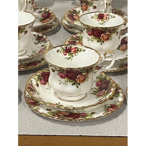 295 - 60 piece royal albert country rose tea & coffee set