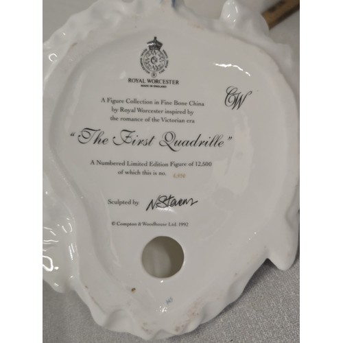 515 - Royal Worcester 'The First Quadrille' limited edition figurine 6,950/12,500