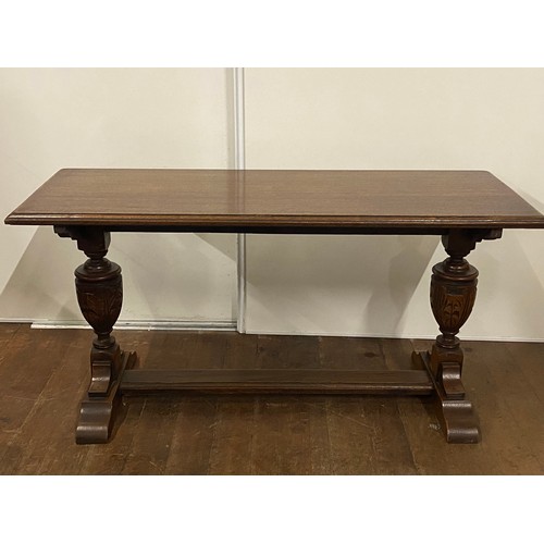 34 - Antique oak small refectory style under window table 36