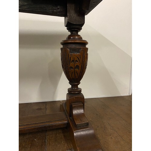 34 - Antique oak small refectory style under window table 36