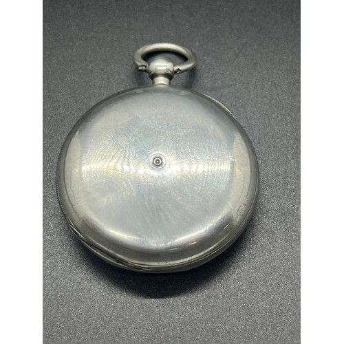 123 - Silver hallmarked pocket watch stamped Weir, 25 Argyle St & 66 Buchanan St (working) inner glass mis... 