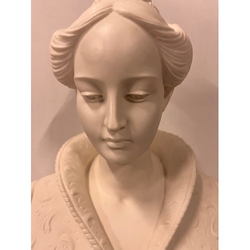 140 - Vintage alabaster bust of a lady stamped A. Giannelli. 10