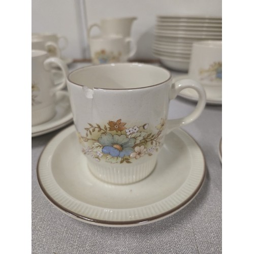 264 - 38 Piece Poole pottery 'Melbury' tea set with sugar, creamer & bowls