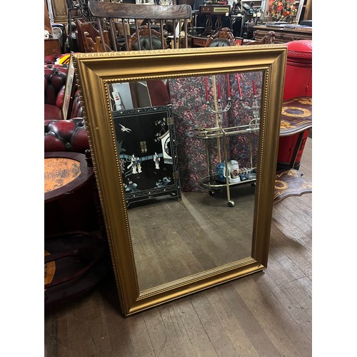 589 - Large gilt framed mirror 42 x 30 inches