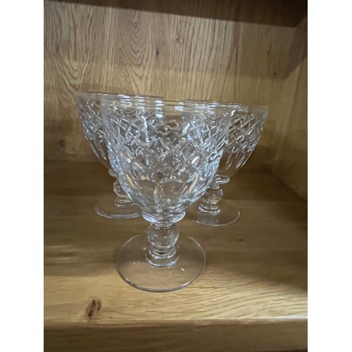 349 - Selection of crystal to include whisky decanter, 6 glasses & ice bucket.