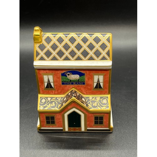 51 - Royal Crown Derby 'The Ram Public House' paperweight