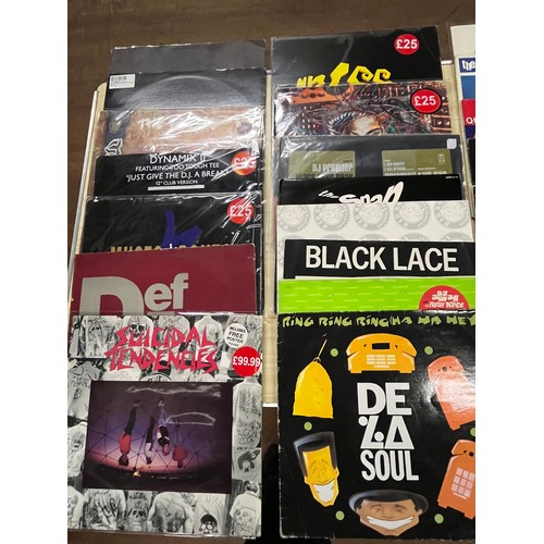 407 - Selection of Dance & Hip Hop vinyl records to include De La Soul, Jazzy Jeff & Fresh Prince & Suicid... 