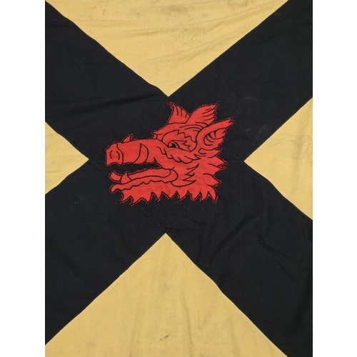 285 - Large Boar's head flag. 5ft x 5.5ft