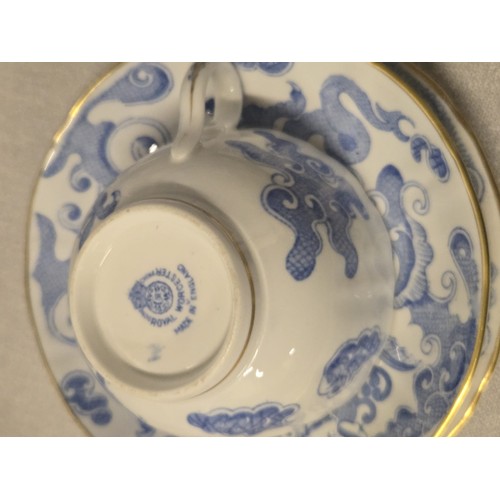 191 - Selection of blue & white to include Royal Worcester part tea set, Imperial China & Old Willow plate... 