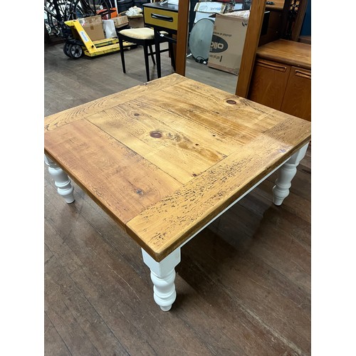 362 - Solid oak coffee table.