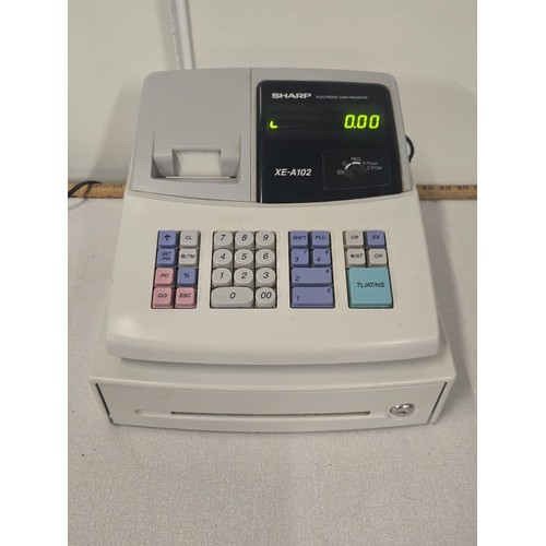 353 - Sharp XE-A102 electronic cash register (no Keys)