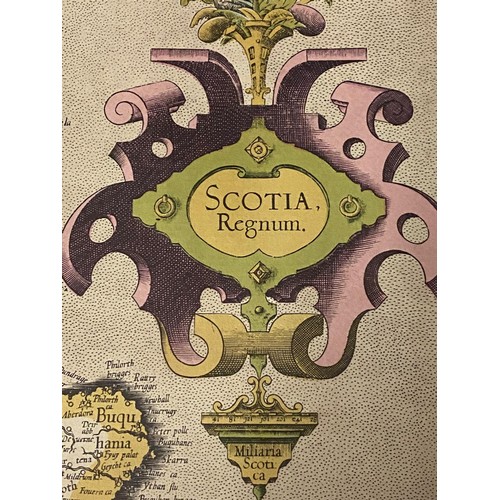 208 - Antique Scottish map Scotia Regnum (influenced by Mercator's Atlas)