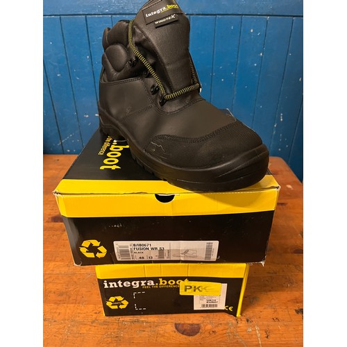 517 - 2 pairs Brand new Integra work boots sizes 12 & 13.