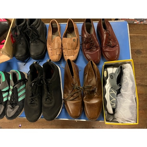 446 - Selection of new and used shoes and trainers to include Adidas and Converse etc.