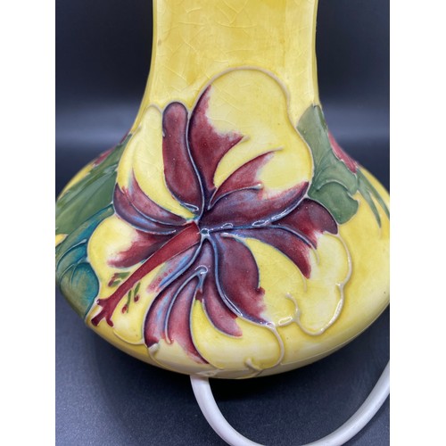 77 - Moorcroft pottery Freesia table lamp. 11