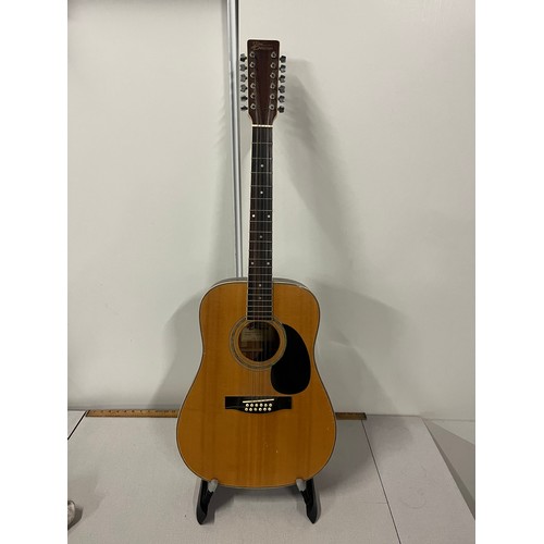 195 - Vintage 12 string Jim Deacon acoustic guitar 
(new strings)