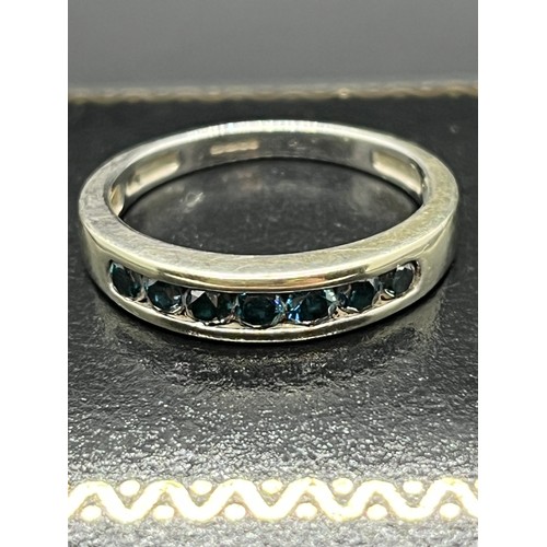 2 - 9ct white gold & saphire ladies ring
2.812 grams