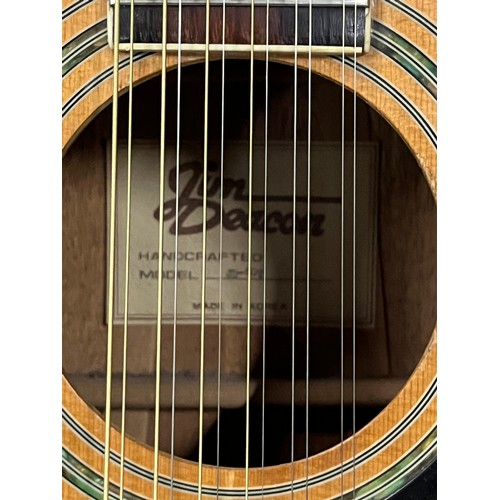 195 - Vintage 12 string Jim Deacon acoustic guitar 
(new strings)