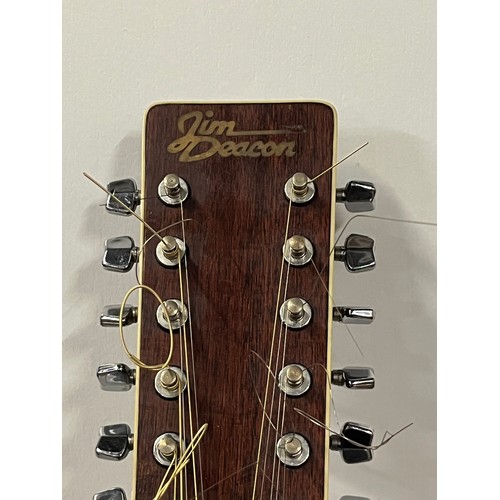 195 - Vintage 12 string Jim Deacon acoustic guitar 
(new strings)