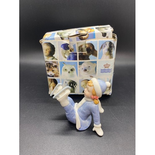 154 - Boxed rare Royal Copenhagen Little Skater along with Boy with trumpet and drum tree decoration and T... 