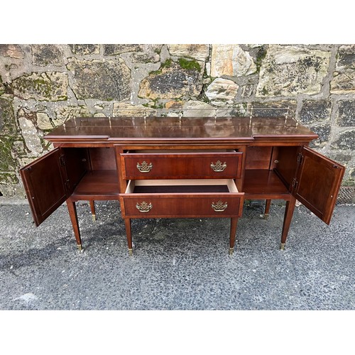 319 - Federal style mahogany sideboard with brass gallery