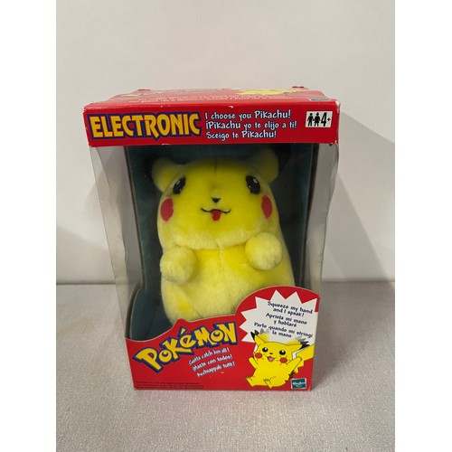 60 - Factory Seal Hasbro Pokemon Electronic I Choose You Pikachu Plush 1999.