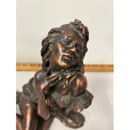 61 - Bronze Marga by Paor Spain female sculpture. 8.5