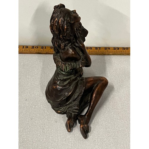 61 - Bronze Marga by Paor Spain female sculpture. 8.5