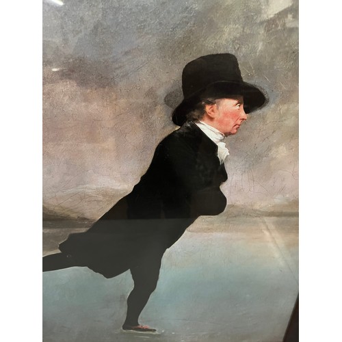 342 - Large framed print of 'The Rev Robert Walker skating on Duddingston Loch' by Sir Henry Raeburn 28