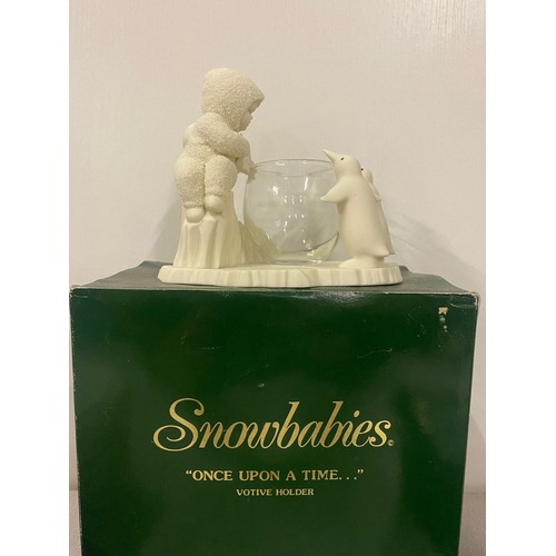 194 - 3 Boxed Snowbabies to include 'Once upon a time' & 'Kiss me' etc.