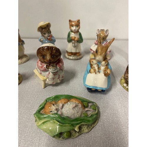 29 - 10 Beswick Beatrix Potter figures to include Timmy Willie sleeping, Old Mr Picklepin & Ginger etc, a... 