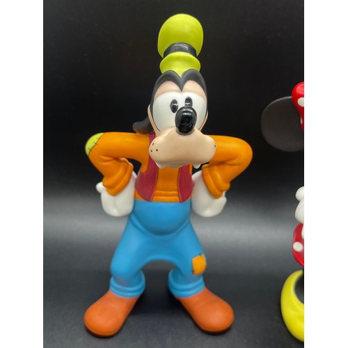 129 - 4 Large Disney ceramic figurines to include Donald Duck & Goofy etc.  Tallest 7