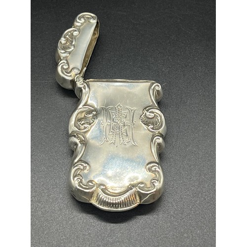 7 - Art nouveau sterling silver vesta case