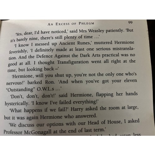 598 - Harry pottery & the half blood prince First edition , misprint page 99 owls