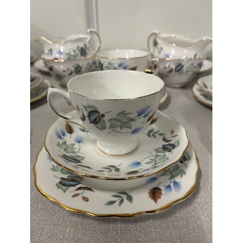 421 - 42 piece bone china colclough tea set