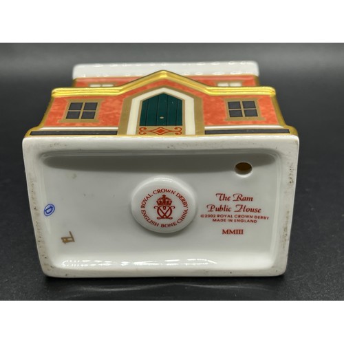 51 - Royal Crown Derby 'The Ram Public House' paperweight