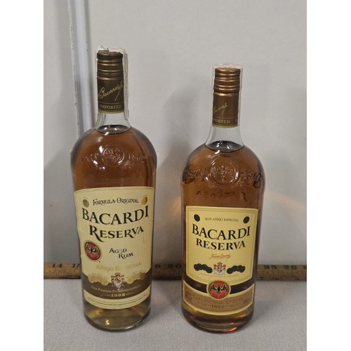 71 - 2 Full & sealed Bacardi Reserva rum both 1ltr bottles & 40%