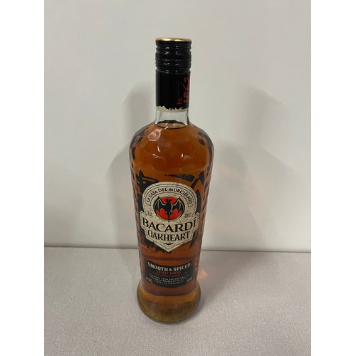 183 - 1 litre bottle of  Bacardi oakheart spiced rum