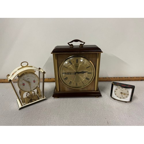 189 - 3 vintage clocks to include metemec, keinzle & schatz