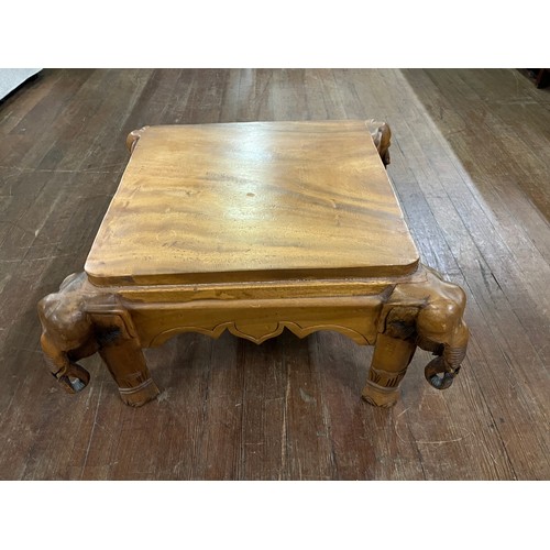 204 - solid carved tropical hardwood elephant table 24